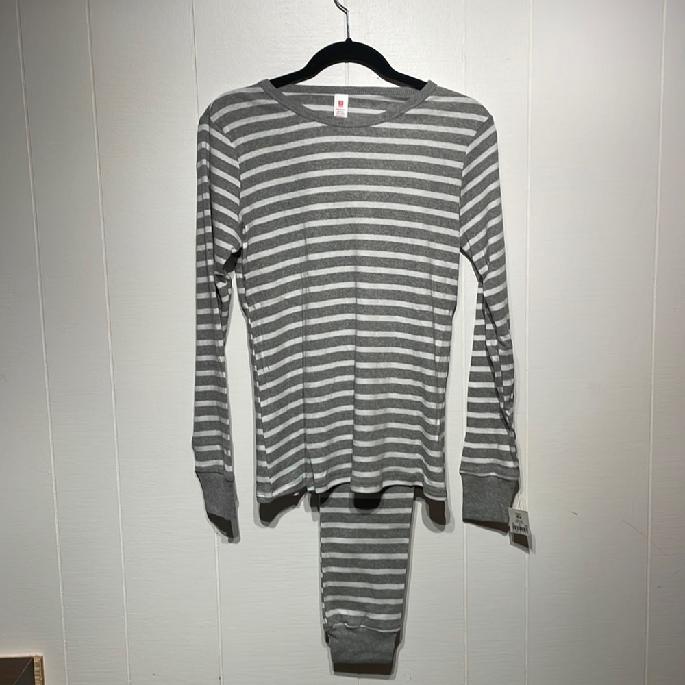 Grey and White Stripe Women PJs